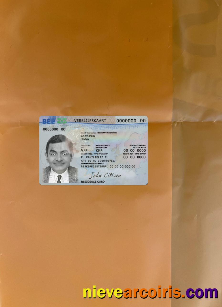 Belgium residence permit card photolook